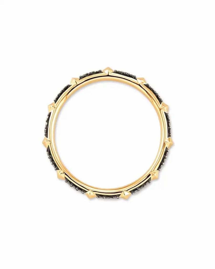 * Kendra Scott Astrid 14K Yellow Gold Band Ring In Black Diamond | Rings