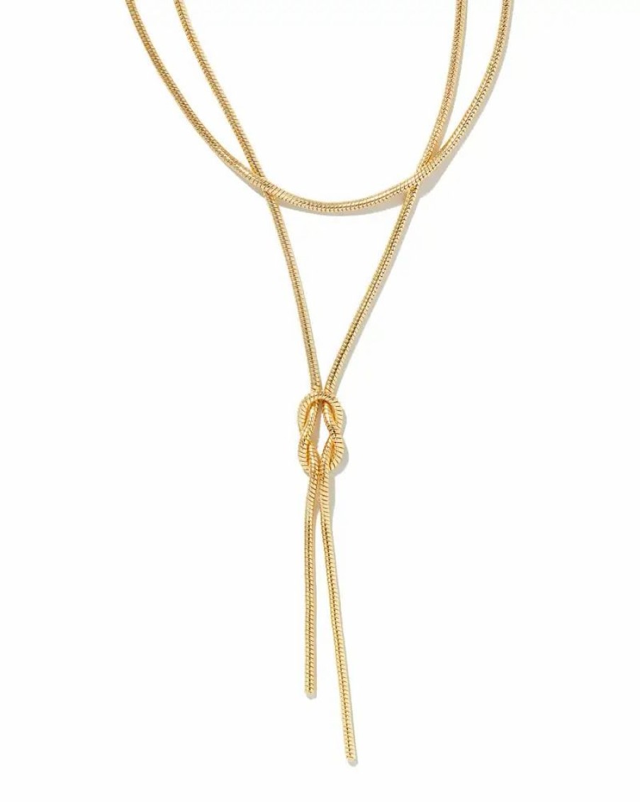 * Kendra Scott Annie Y Necklace In Gold | Necklaces