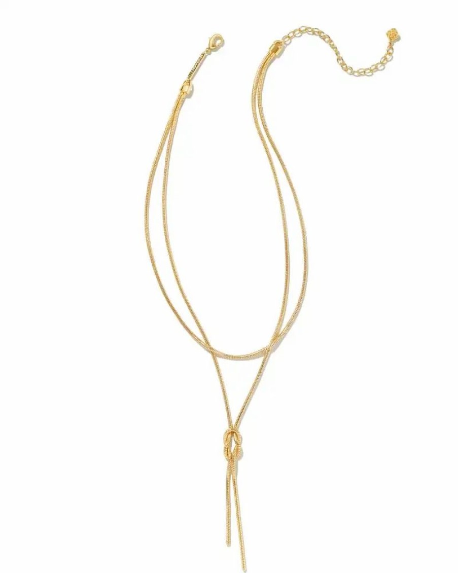 * Kendra Scott Annie Y Necklace In Gold | Necklaces