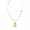 * Kendra Scott Piper Gold Pendant Necklace In White Howlite | Necklaces