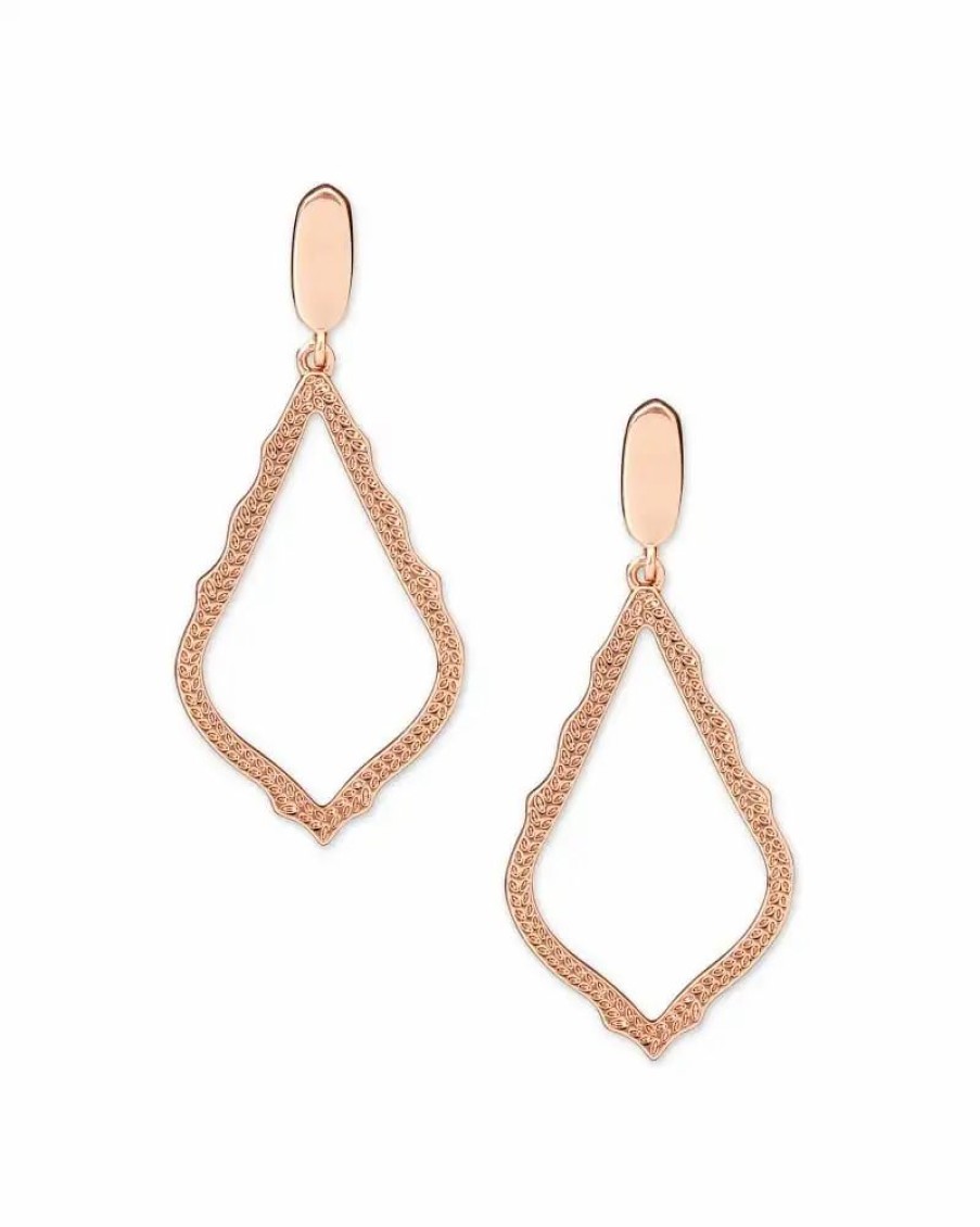 * Kendra Scott Sophia Clip On Drop Earrings In Rose Gold | Earrings