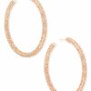 * Kendra Scott Maggie Hoop Earrings In Rose Gold Filigree | Earrings