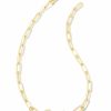 * Barbie X Kendra Scott Gold Link And Chain Necklace In Pink Crystal | Necklaces