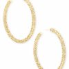 * Kendra Scott Maggie Hoop Earrings In Gold Filigree | Earrings