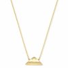 * Kendra Scott Folds Of Honor 14K Gold Pendant Necklace In White Diamond | Necklaces