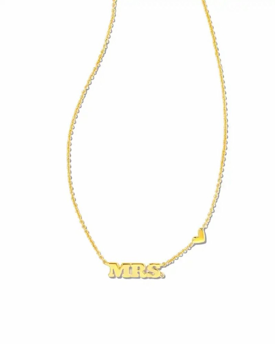 * Kendra Scott Mrs. Pendant Necklace In Gold | Necklaces