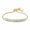 * Kendra Scott Jack Adjustable Gold Chain Bracelet In White Crystal | Bracelets