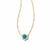 * Kendra Scott Susie Gold Short Pendant Necklace In Marine Kyocera Opal | Necklaces