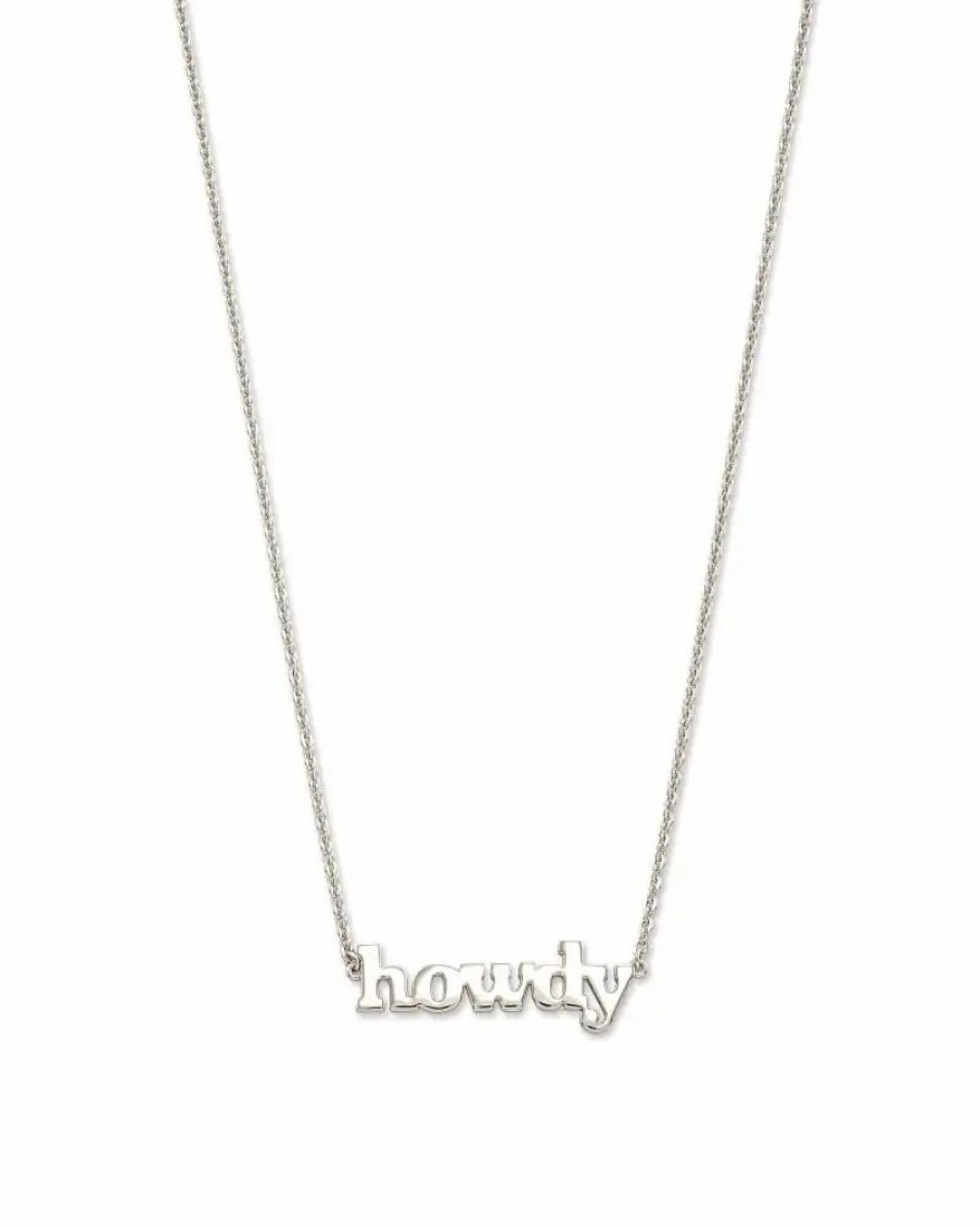 * Kendra Scott Howdy Pendant Necklace In Sterling Silver | Necklaces