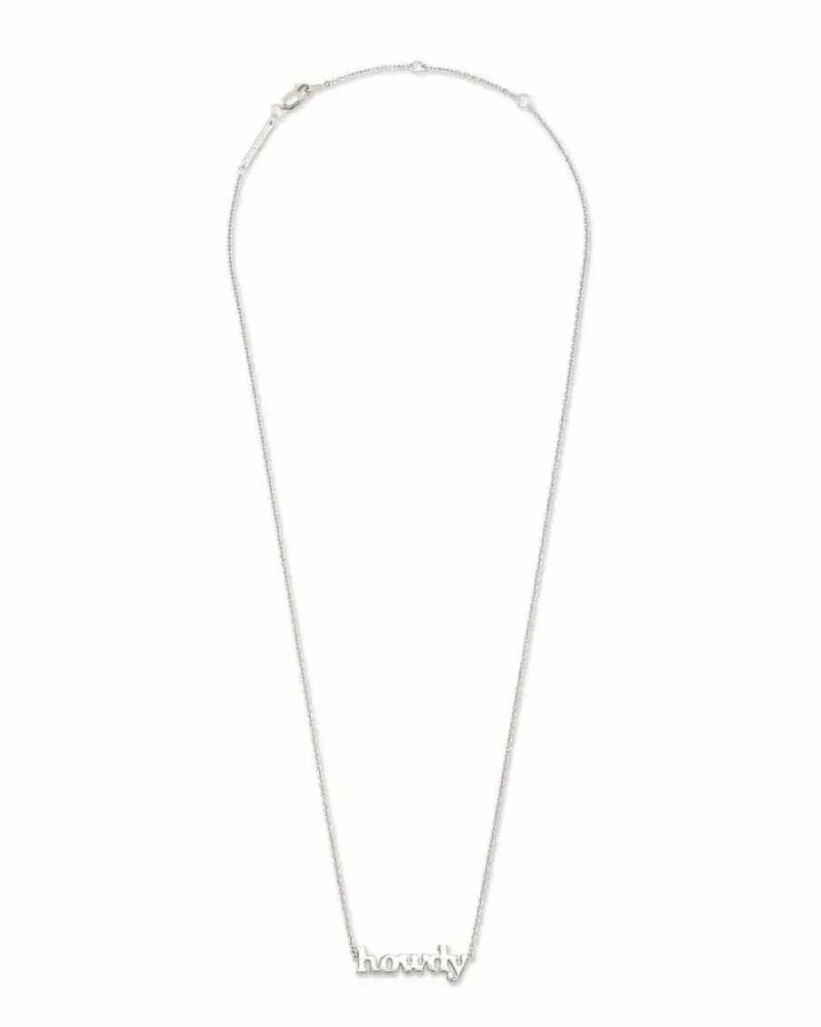 * Kendra Scott Howdy Pendant Necklace In Sterling Silver | Necklaces