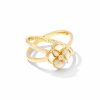 * Kendra Scott Dira Stone Gold Double Band Ring In Ivory Mix | Rings