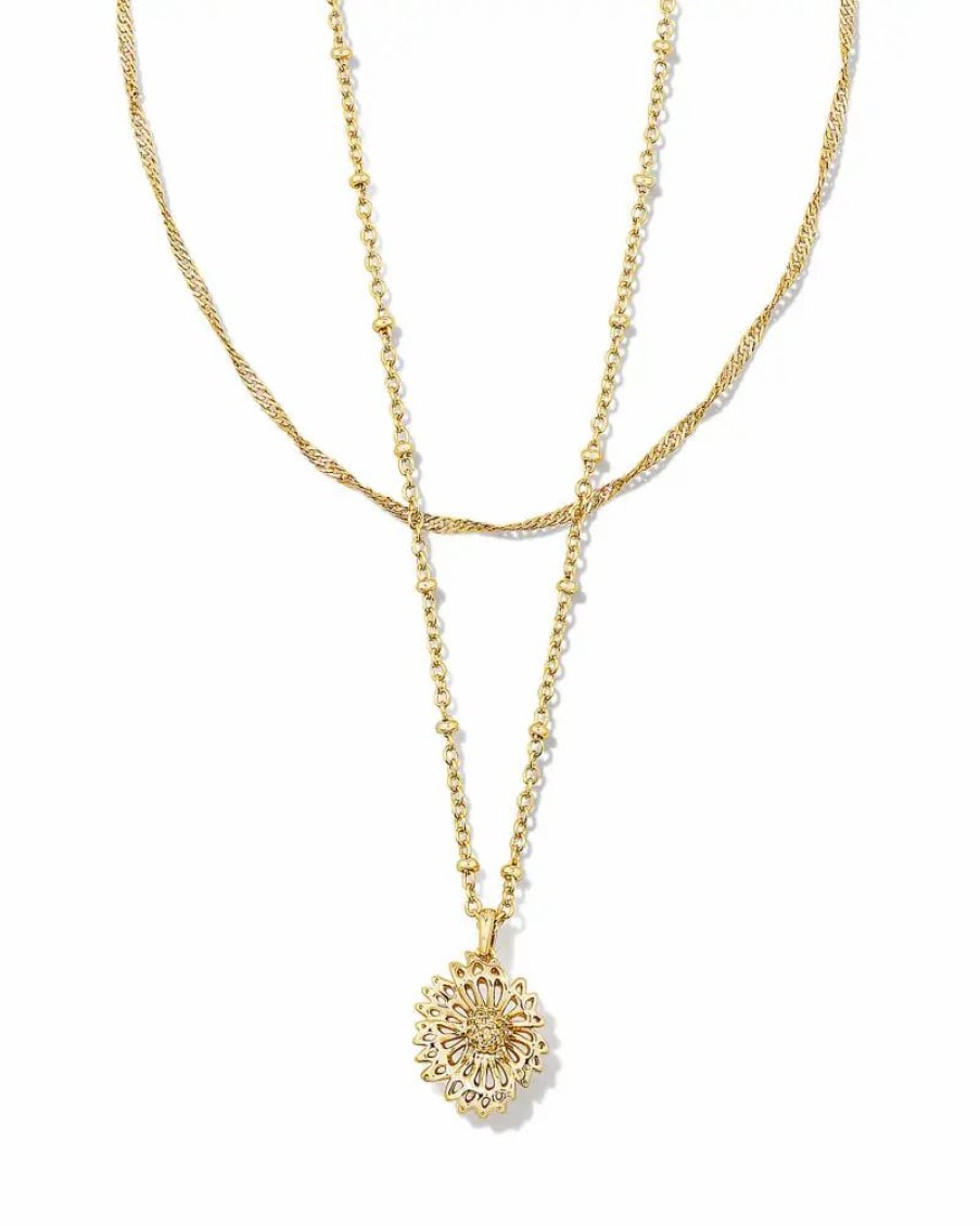 * Kendra Scott Brielle Multi Strand Necklace In Gold | Necklaces