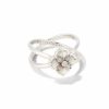 * Kendra Scott Dira Stone Silver Double Band Ring In Ivory Mix | Rings