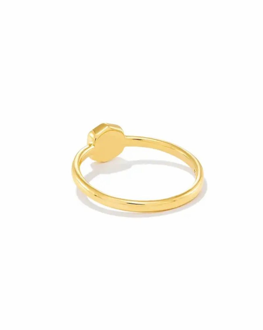 * Kendra Scott Davie 18K Gold Vermeil Band Ring In Rainbow Moonstone | Rings