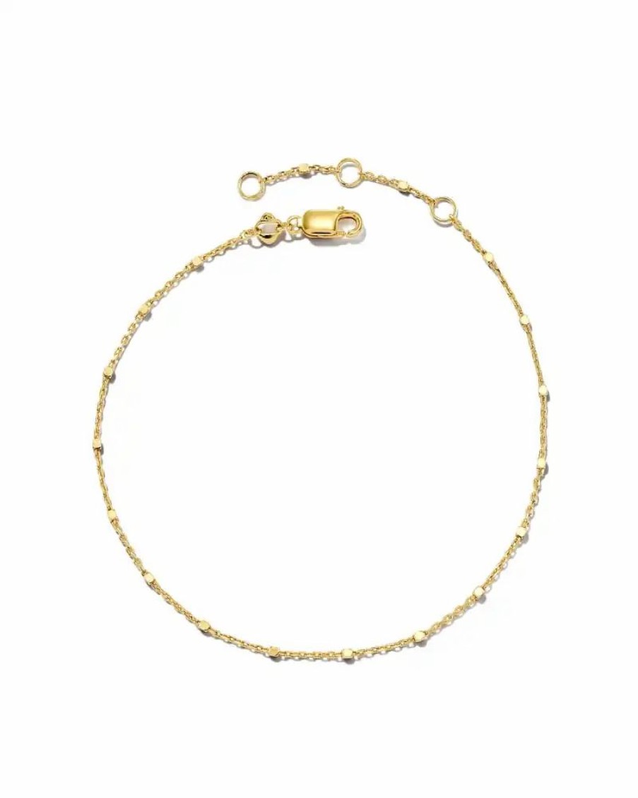 * Kendra Scott Single Satellite Chain Bracelet In 18K Yellow Gold Vermeil | Bracelets