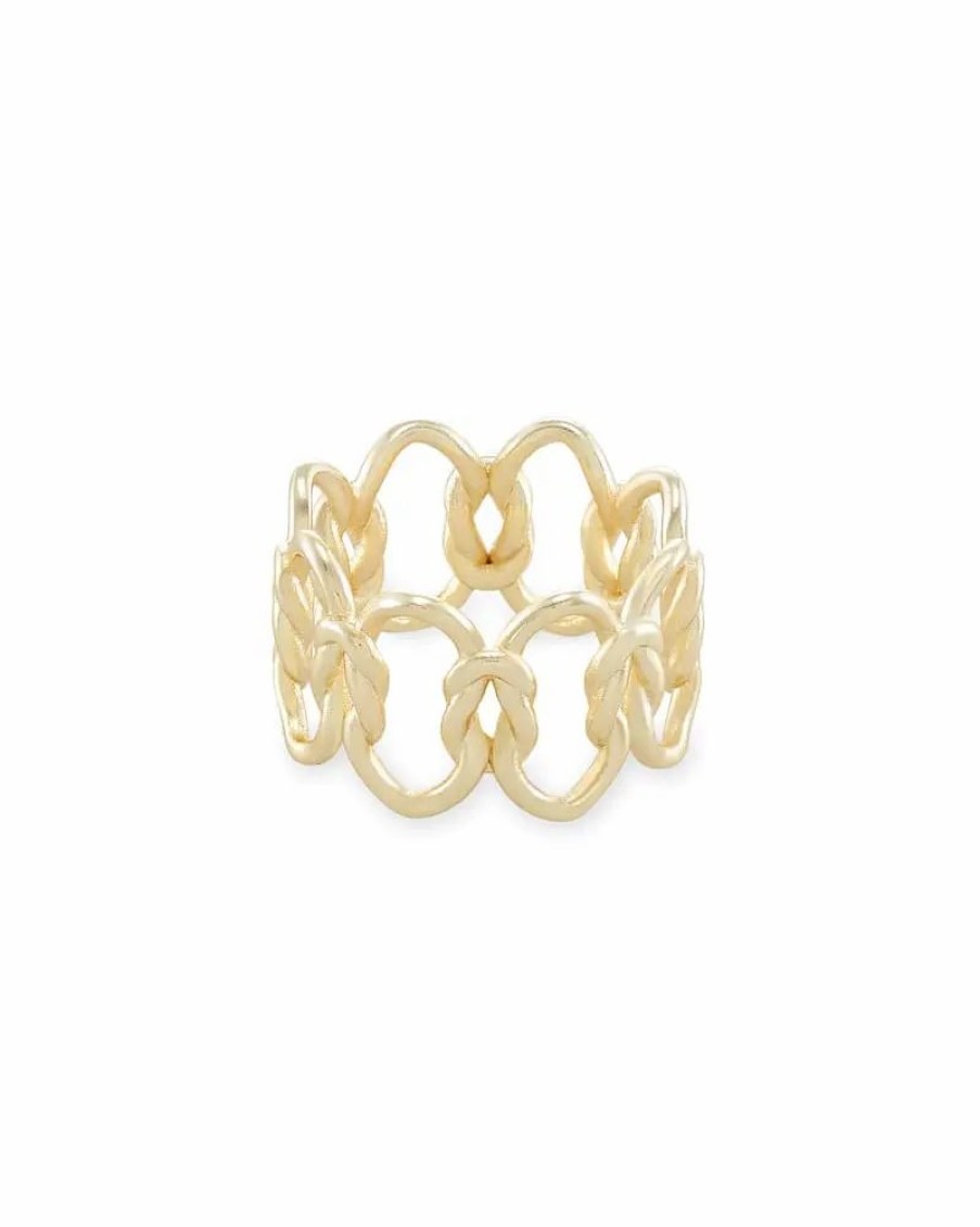 * Kendra Scott Fallyn Band Ring In Gold | Rings