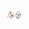 * Kendra Scott Tessa Rose Gold Stud Earrings In Dichroic Glass | Earrings