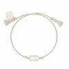 * Kendra Scott Everlyne Silver Cord Friendship Bracelet In Ivory Mother-Of-Pearl | Bracelets