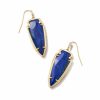 * Kendra Scott Skylar Vintage Gold Drop Earrings In Blue Lapis | Earrings