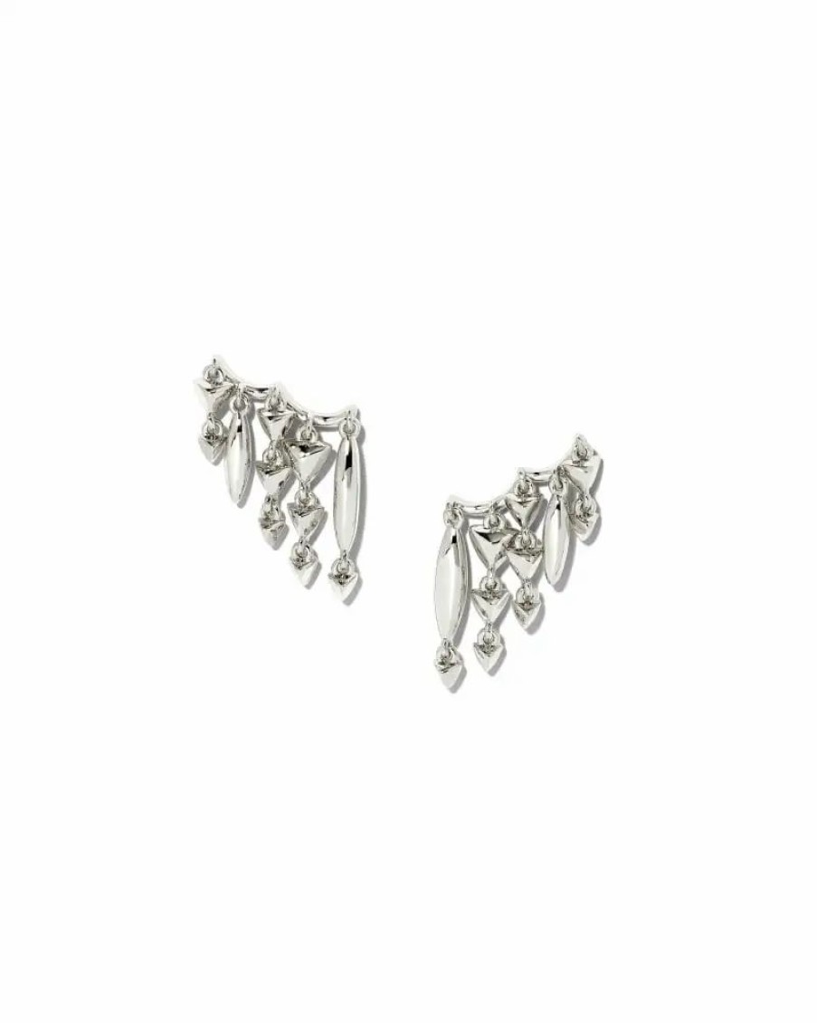 * Kendra Scott Quinn Ear Climber Earrings In Silver | Earrings