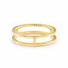 * Kendra Scott Bennett Double Band Ring In 18K Yellow Gold Vermeil | Rings