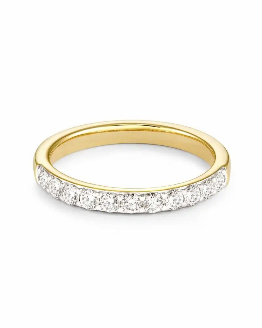 * Kendra Scott Raleigh 14K Yellow Gold Band Ring In White Diamond | Rings