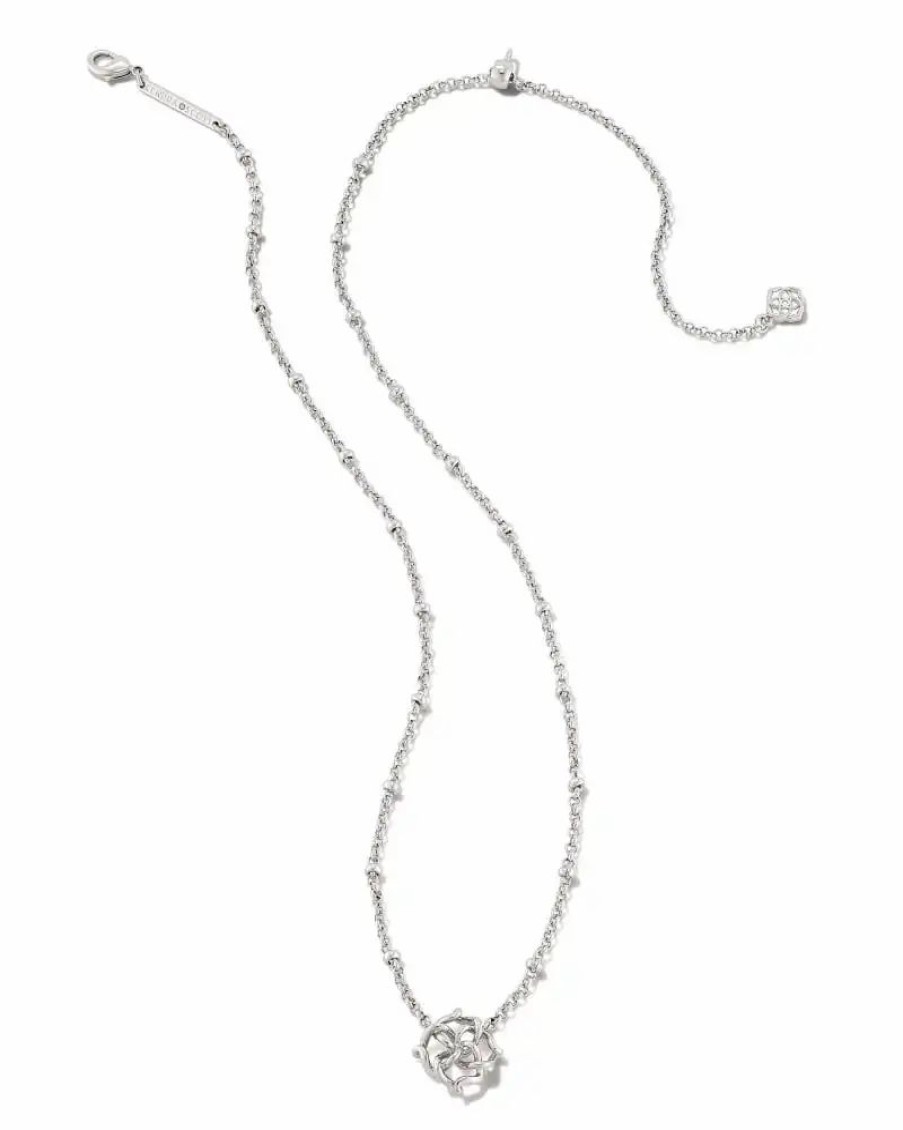 * Kendra Scott Kelly Short Pendant Necklace In Silver | Necklaces