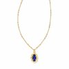 * Kendra Scott Piper Gold Pendant Necklace In Blue Lapis | Necklaces